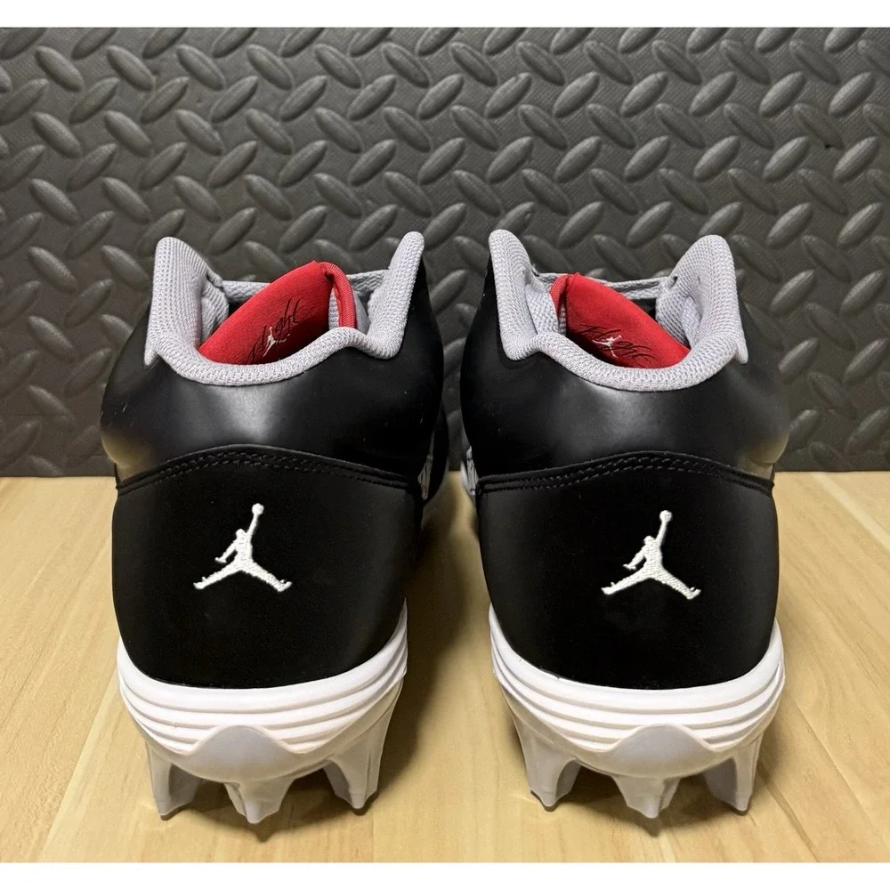 Air Jordan Stadium 90 Low TD Black Cement Football Cleats HQ0210-060 Men Sz 10.5